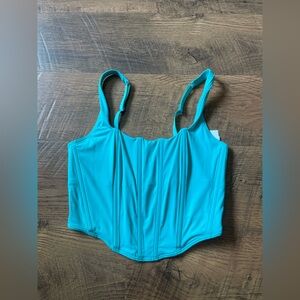 Size S teal corset style top